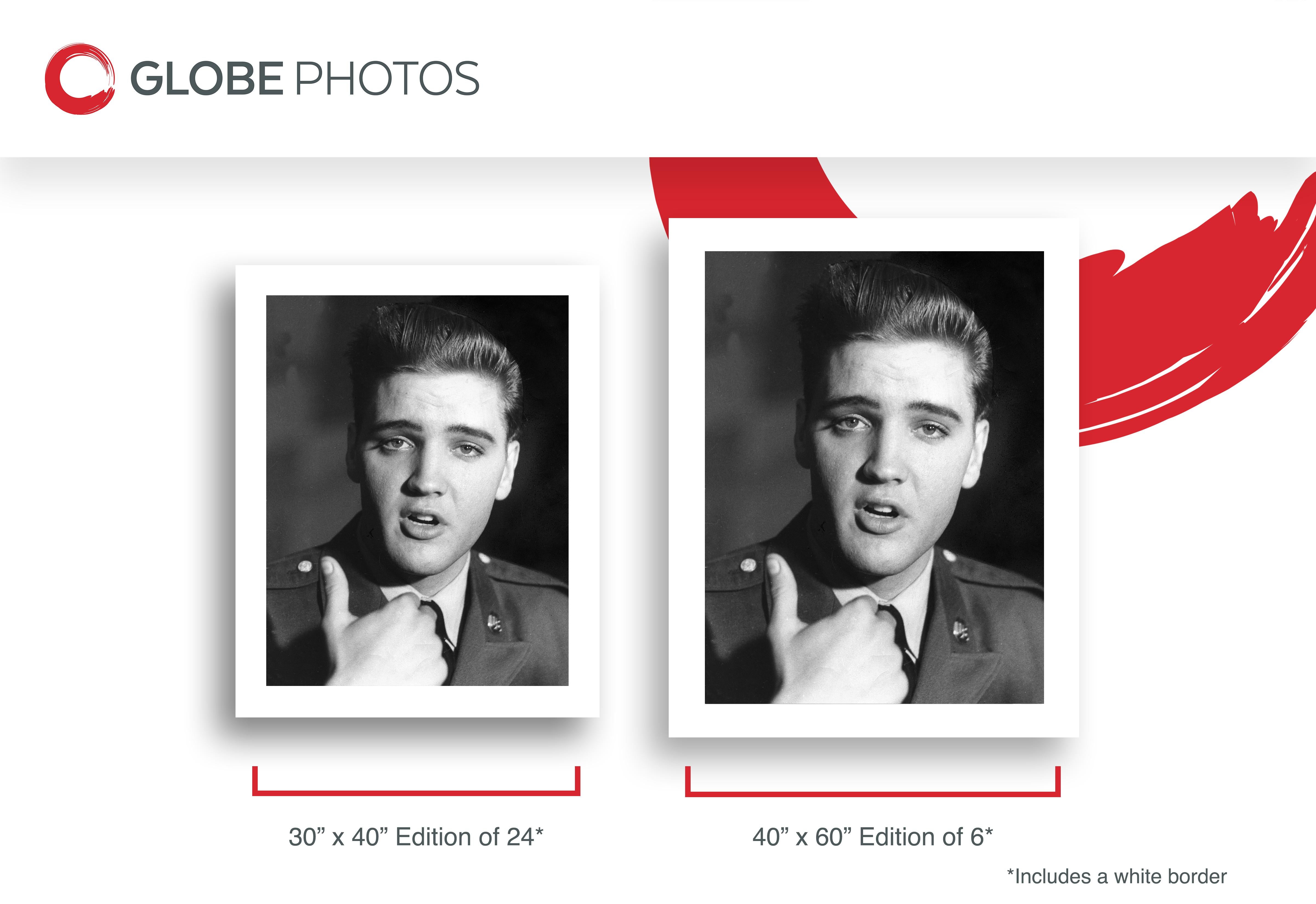 Elvis Presley in Colors - Black Portrait Photograph by Unknown