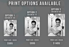 Elvis Presley Smiling in Studio Chair Globe Photos Fine Art Print