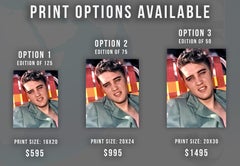 Elvis Presley Smiling on Pool Chair Globe Photos Fine Art Print