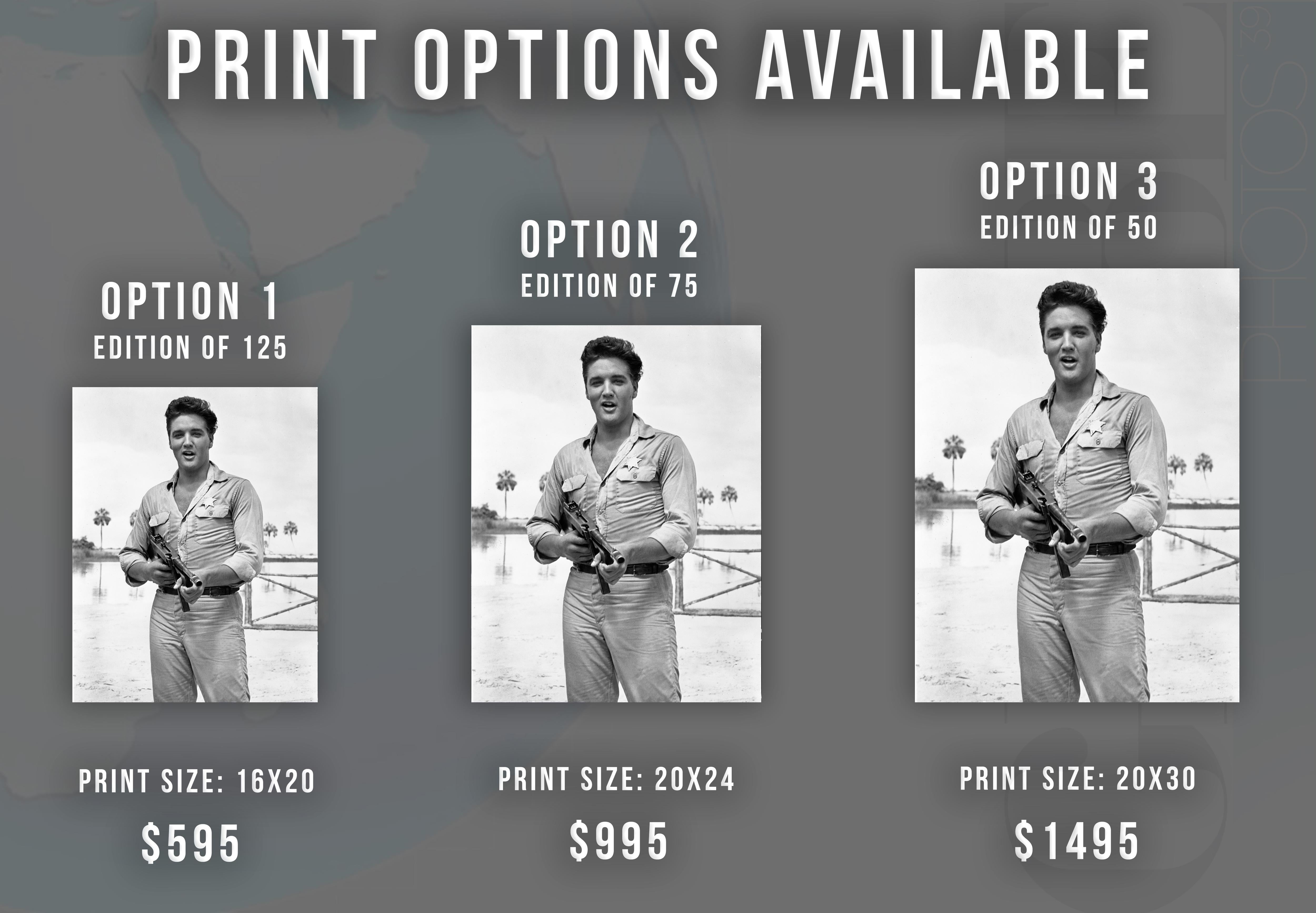 Elvis Presley with Gun Movie Star News Fine Art Print - Photograph by Unknown