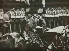 Cuirassiers anglais chevaux d'équitation - Photographie vintage, années 1950