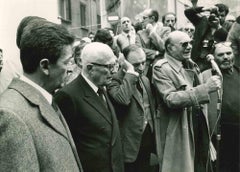 Enrico Berlinguer and Sandro Pertini at L. Visconti's Funeral -  Photo- 1976