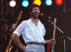 Retro Eric Clapton on Stage Fine Art Print