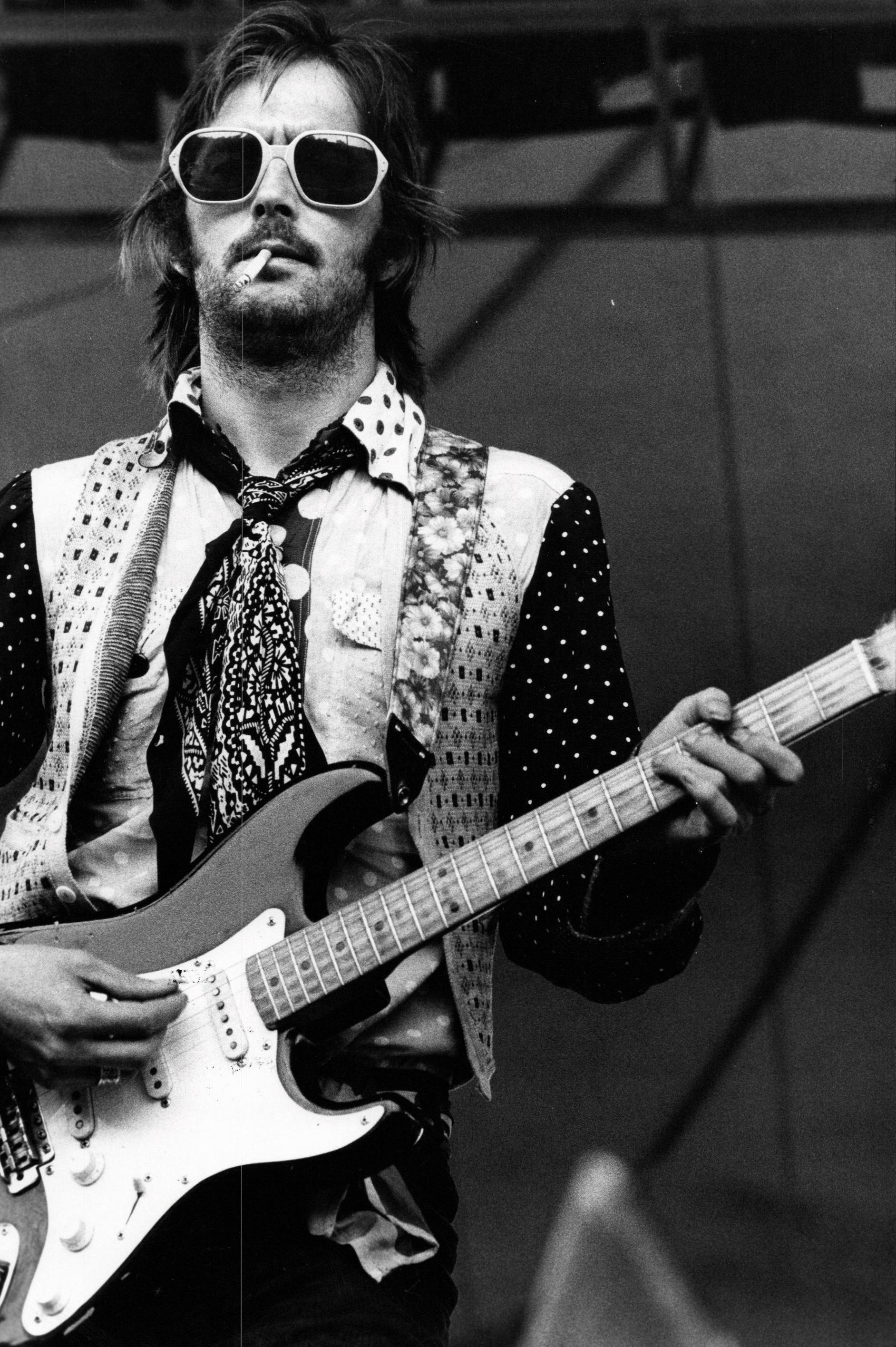 Unknown Portrait Photograph - Eric Clapton Sound Check in Philadelphia Vintage Original Photograph
