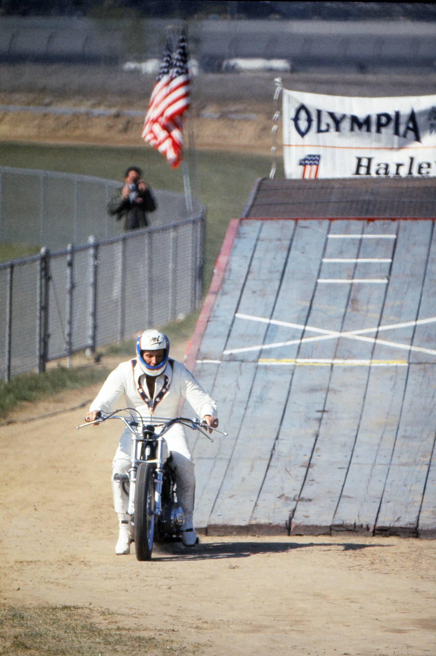 Unknown Color Photograph - Evel Knievel, the Legendary Motorcycle Daredevil Fine Art Print