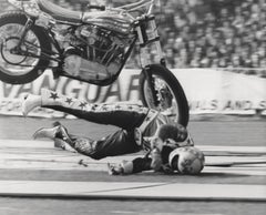 Evel Knievel Crashing Fine Art Print