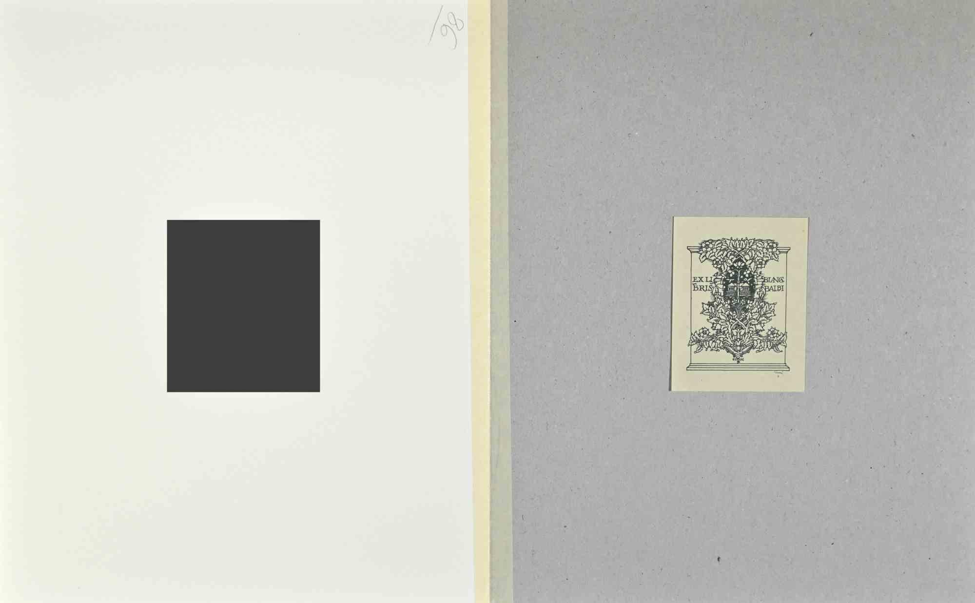Ex Libris  - Bianca Balbi - Gravure sur bois - Milieu du XXe siècle - Photograph de Unknown