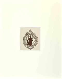 Ex Libris  - Giorgio Balbi - De Bello - Holzschnitt - Mitte des 20. Jahrhunderts