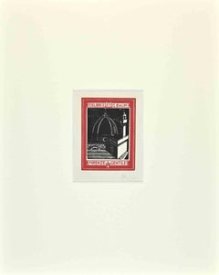 Ex Libris  - Giorgio Balbi  -  Firenze Gentileis - Woodcut - Mid-20th Century