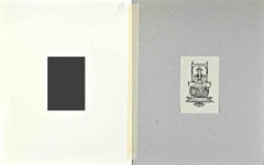 Ex Libris  - Giorgio Balbi - Letteratura  Nipponica - Woodcut - Mid-20th Century