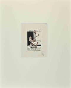 Ex Libris  - Giorgio Balbi  -  Si-Deve- Woodcut - Mid-20th Century