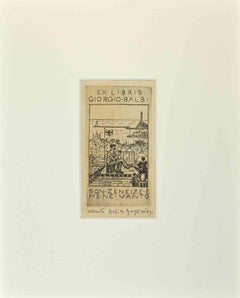 Ex Libris  - Giorgio Balbi - Son - Zennei - Etching  - Mid-20th Century