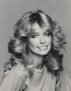 Retro Farrah Fawcett Smiling Fine Art Print