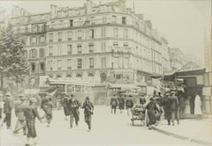 Antique Faubourg du Temple in Paris, 1926, Silver Gelatin Black and White Photography