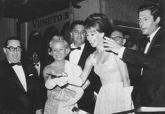 Federico Fellini, Giulietta Masina and Marcello Mastroianni - Photo - 1960s