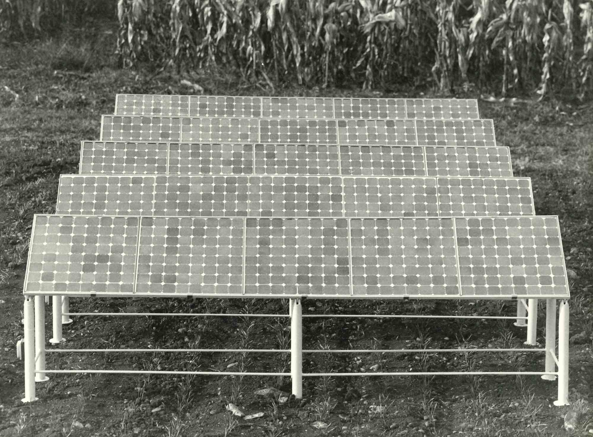 First Photovoltaic Panels - Vintage Photograph - 1970s