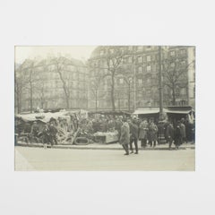 Flea Market in Paris, 1927, Silver Gelatin Black and White Photography
