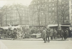 Marché aux puces à Paris, 1927, photographie noir et blanc au gélatino d'argent