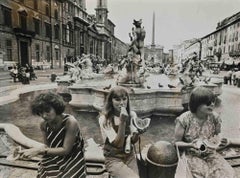 "Fontana del Moro, Piazza Navona", Rome - Vintage Photo - 1978