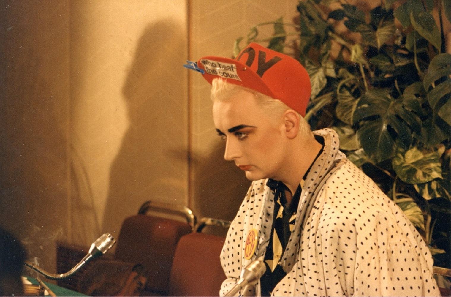 Four Portraits of Boy George - Vintage Color Photos - 1990 - Photograph by Unknown
