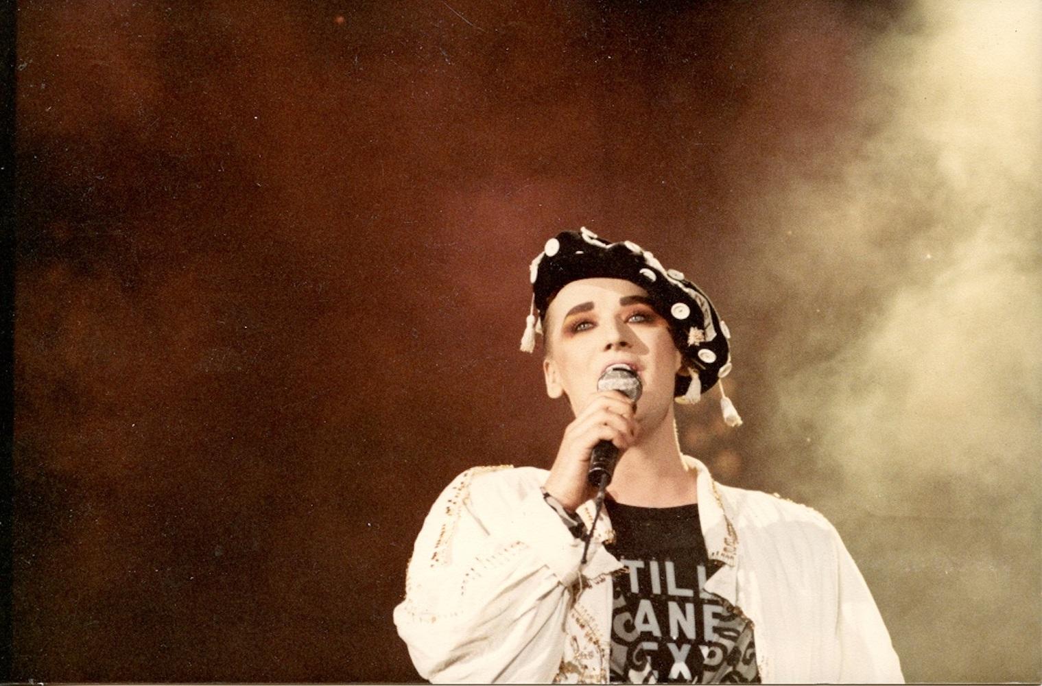 Unknown Portrait Photograph - Four Portraits of Boy George - Vintage Color Photos - 1990