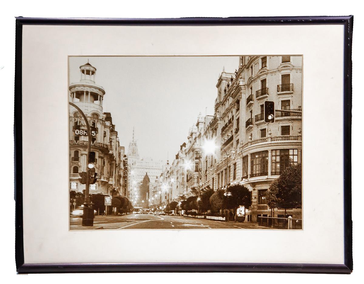 Framed Sepia Print of Parisian Boulevard Scene For Sale 2