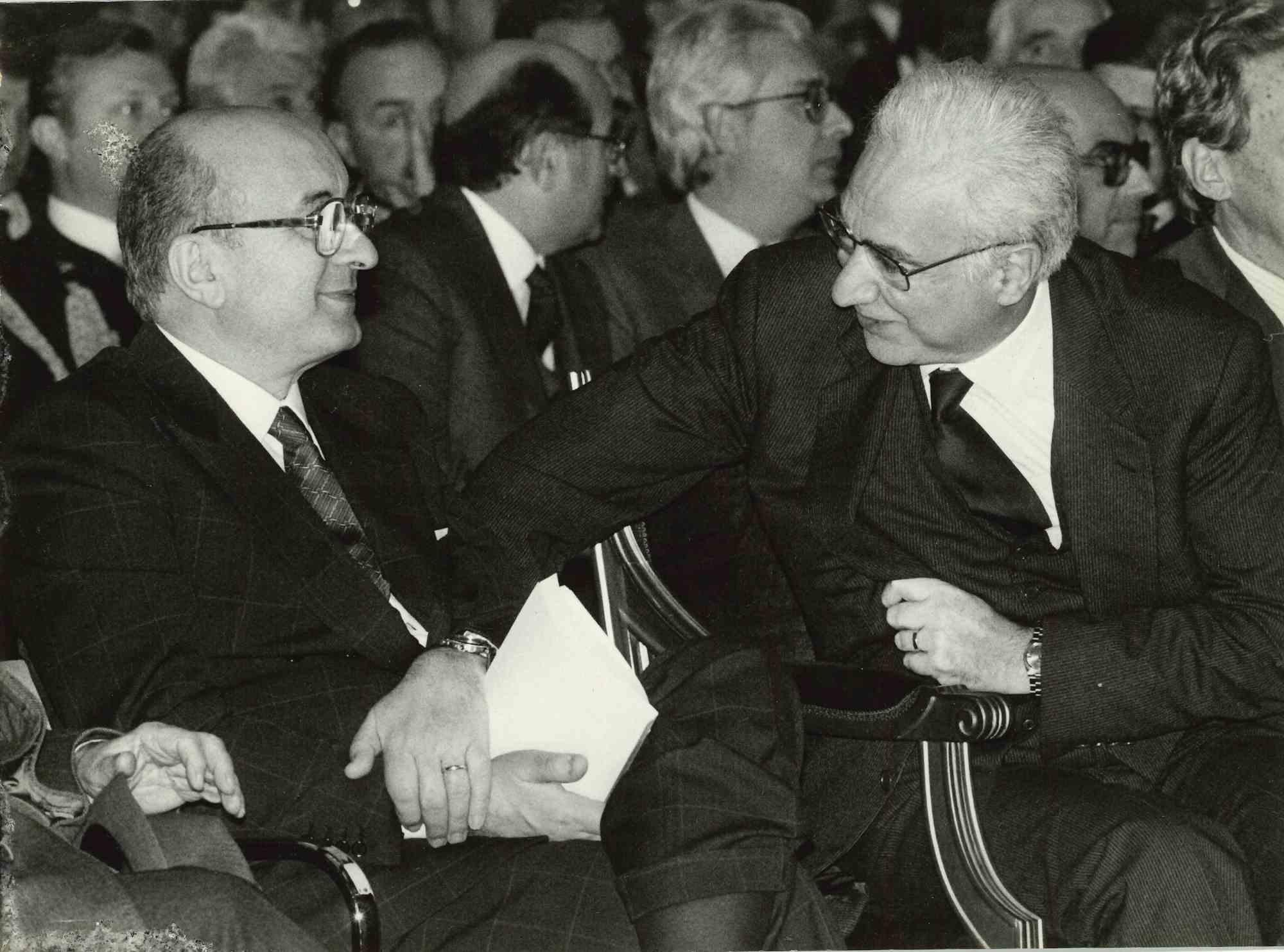 Francesco Cossiga et Ciriaco De Mita - Photographie vintage - 1988