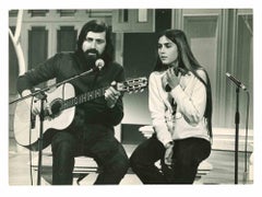 Vintage Francesco Guccini and Romina Power - Photograph - 1970s