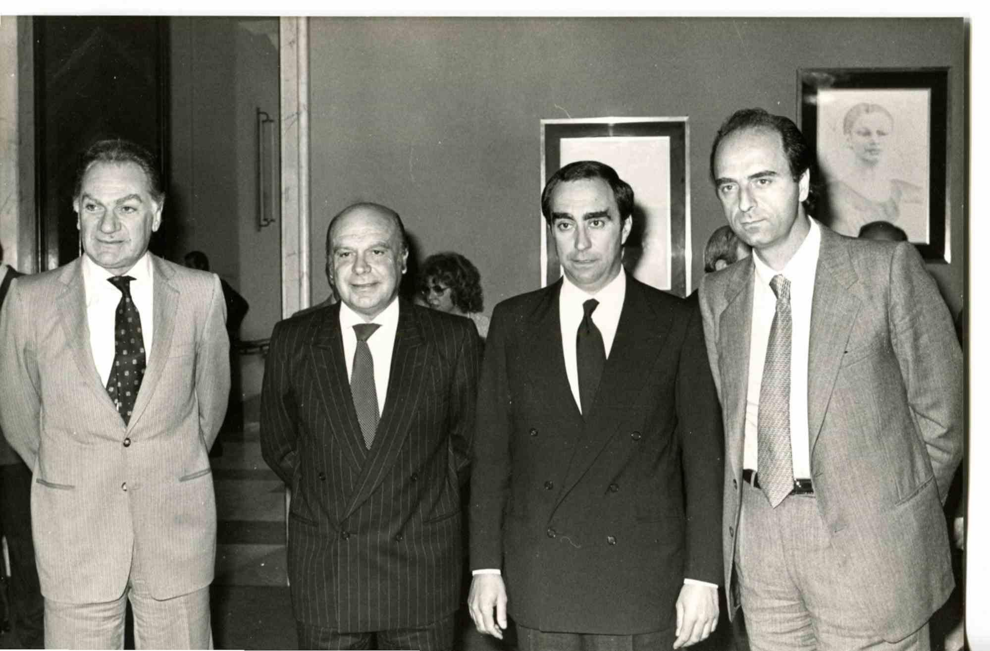 Unknown Figurative Photograph - Franco Carraro, Mario Pescante and Primo Nebbiolo- Photo - 1981