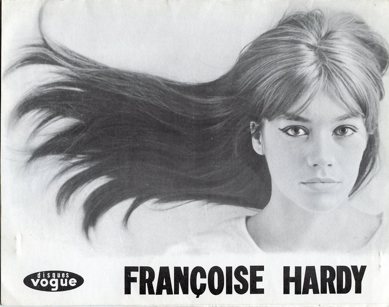 Franoise Hardy par Jean-Marie Perier - Photo B/w vintage, années 1960 - Beige Black and White Photograph par Unknown