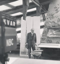 Frank Lloyd Wright in Television Studio Fine Art Print