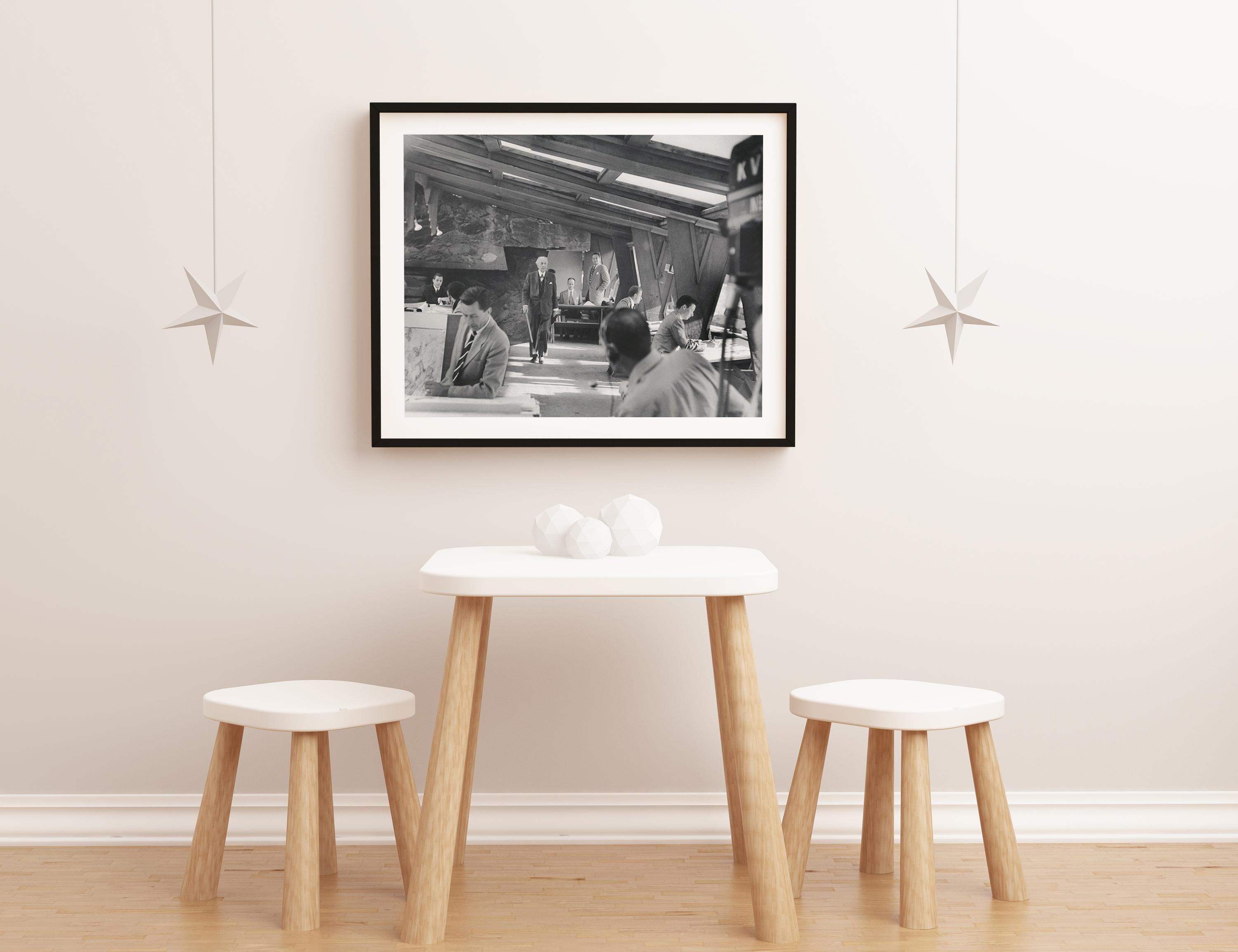 Frank Lloyd Wright: The Boss at His Architecture Firm Fine Art Print For Sale 2