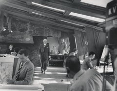 Frank Lloyd Wright: The Boss at His Architecture Firm Fine Art Print