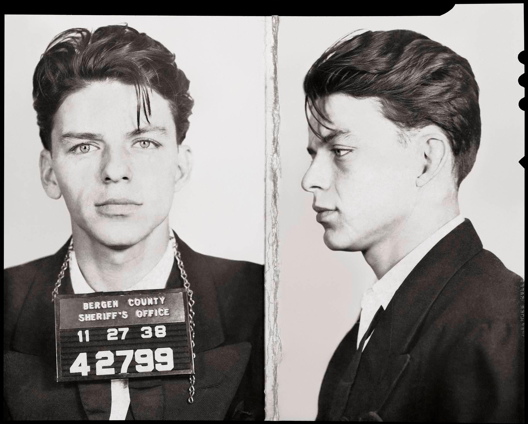 Unknown Black and White Photograph - Frank Sinatra Mug Shot - Front and Side - 1938