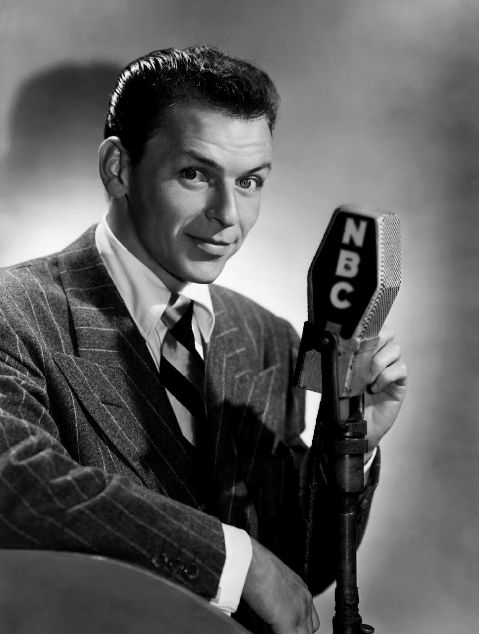 Unknown Portrait Photograph - Frank Sinatra on NBC Globe Photos Fine Art Print