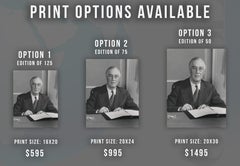 Franklin D. Roosevelt at His Desk Fine Art Print