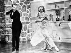 Vintage Fred Astaire and Ginger Rogers Ballroom Dancing Fine Art Print