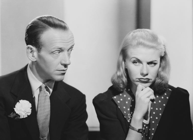 Unknown Fred Astaire and Ginger Rogers Deep in Thought Movie Star