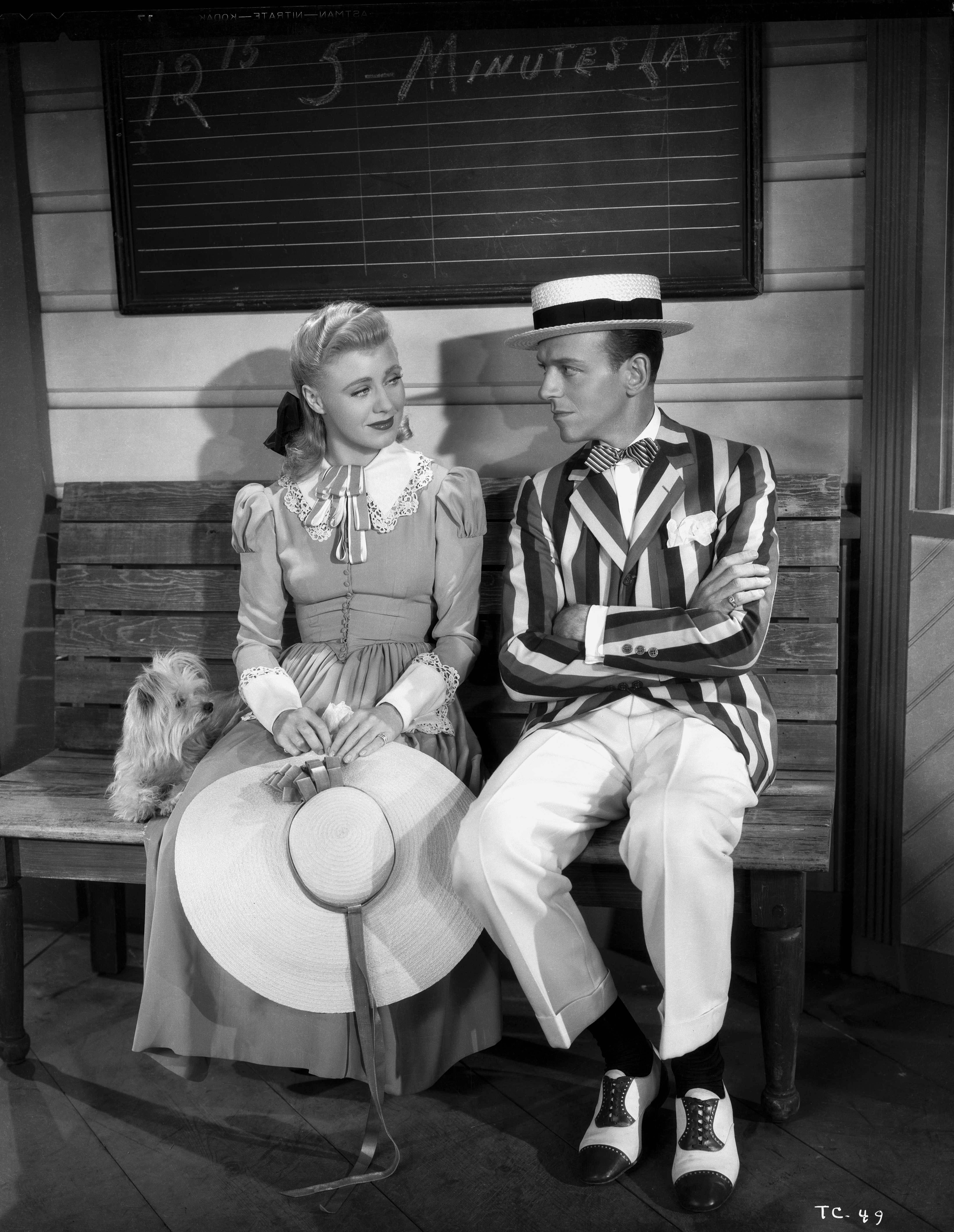 Unknown Black and White Photograph - Fred Astaire and Ginger Rogers on Bench Fine Art Print