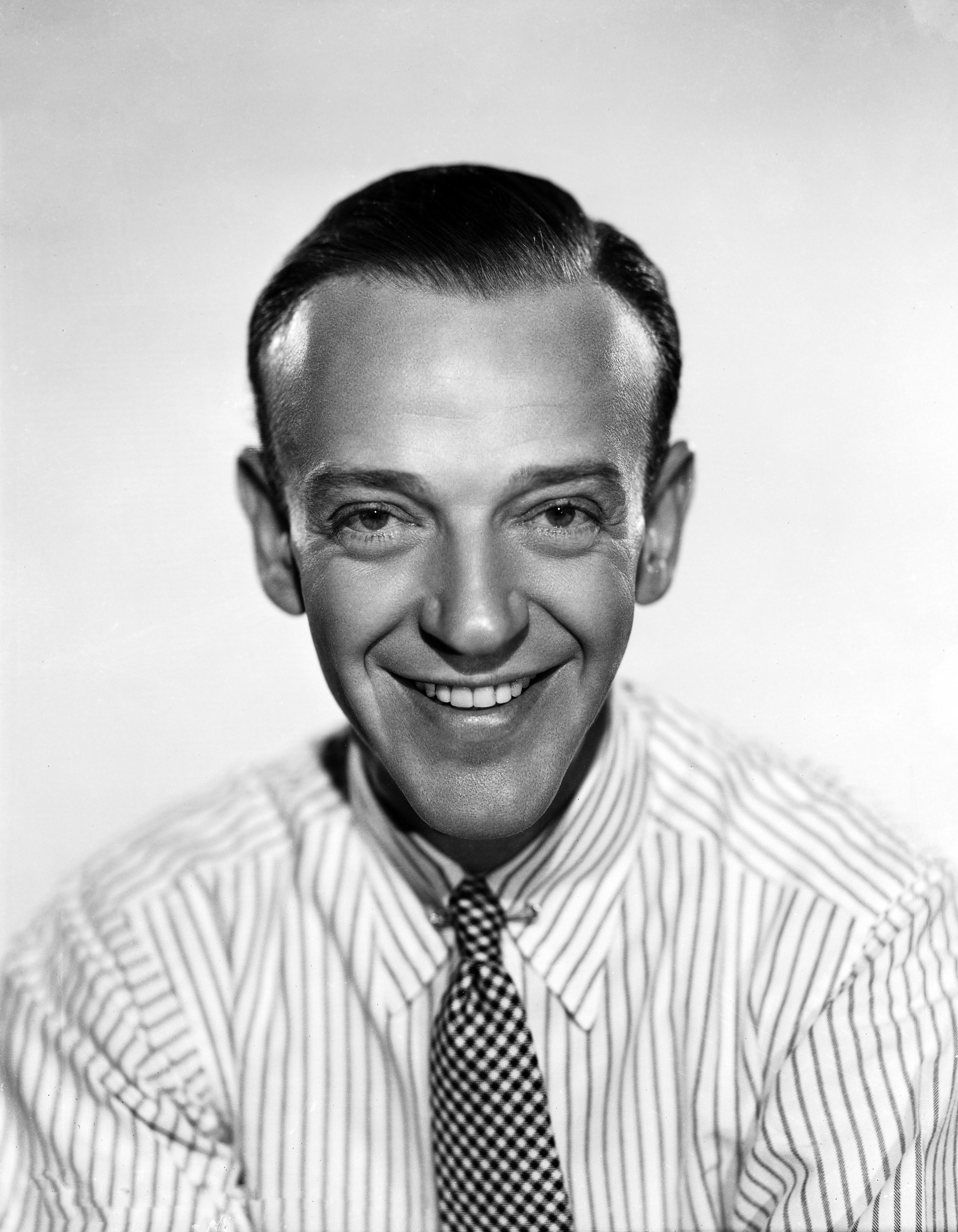 Unknown Black and White Photograph - Fred Astaire Big Smile in the Studio Movie Star News Fine Art Print