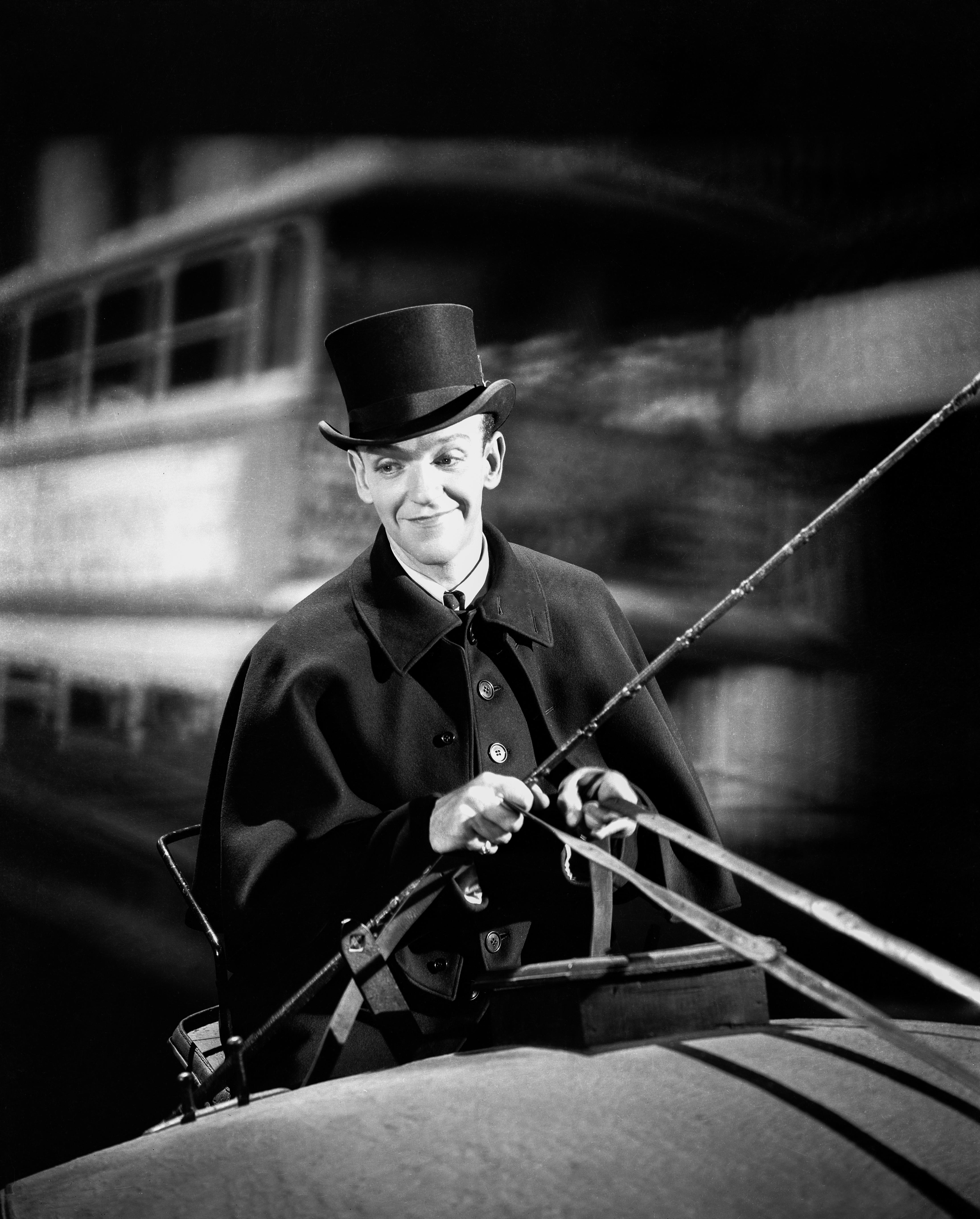 Unknown Black and White Photograph - Fred Astaire Driving Stagecoach Movie Star News Fine Art Print