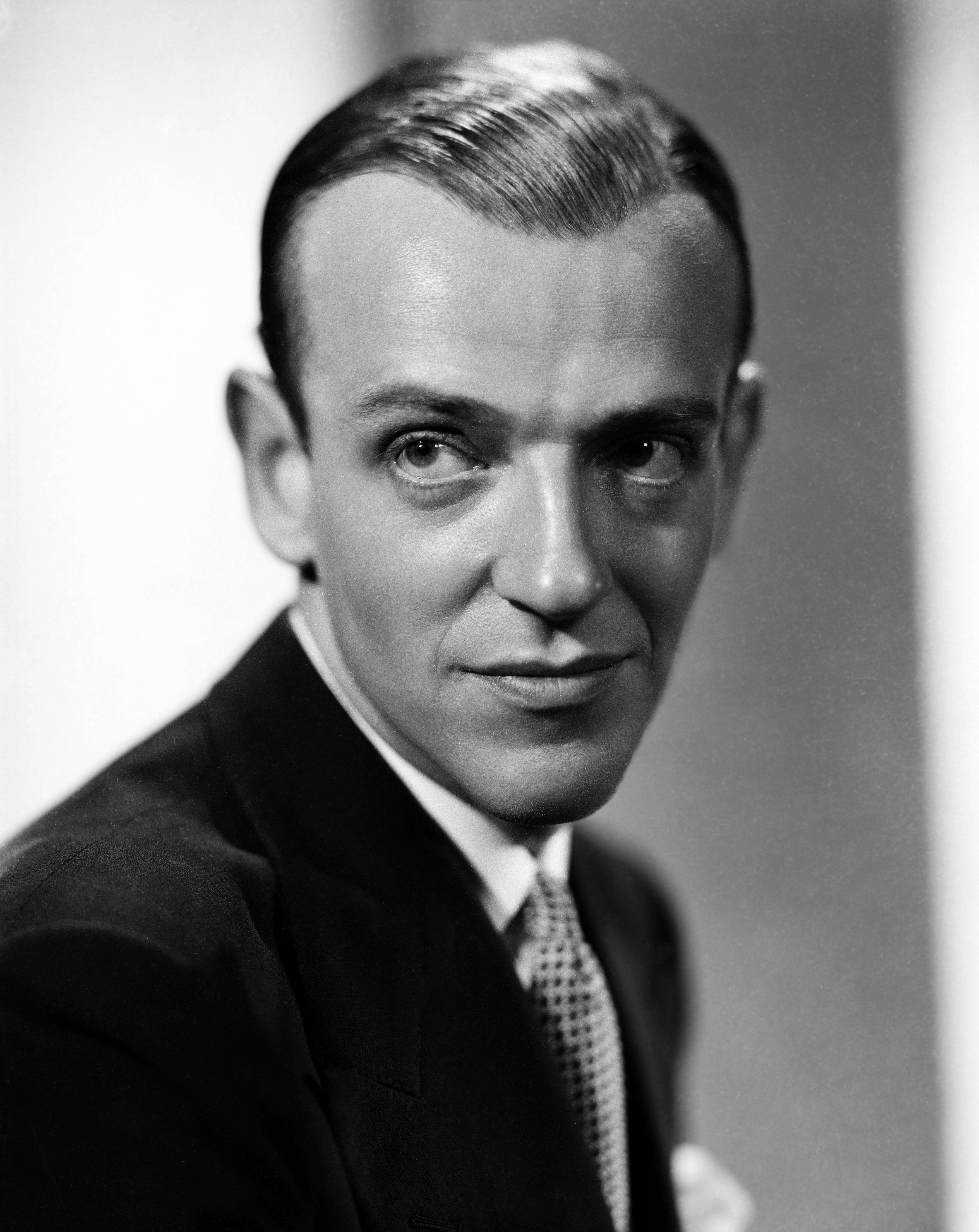 Unknown Black and White Photograph – Fred Astaire: Handsome Headshot Movie Star News Fine Art Print