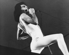 Freddie Mercury of Queen Singing in Leotard Fine Art Print