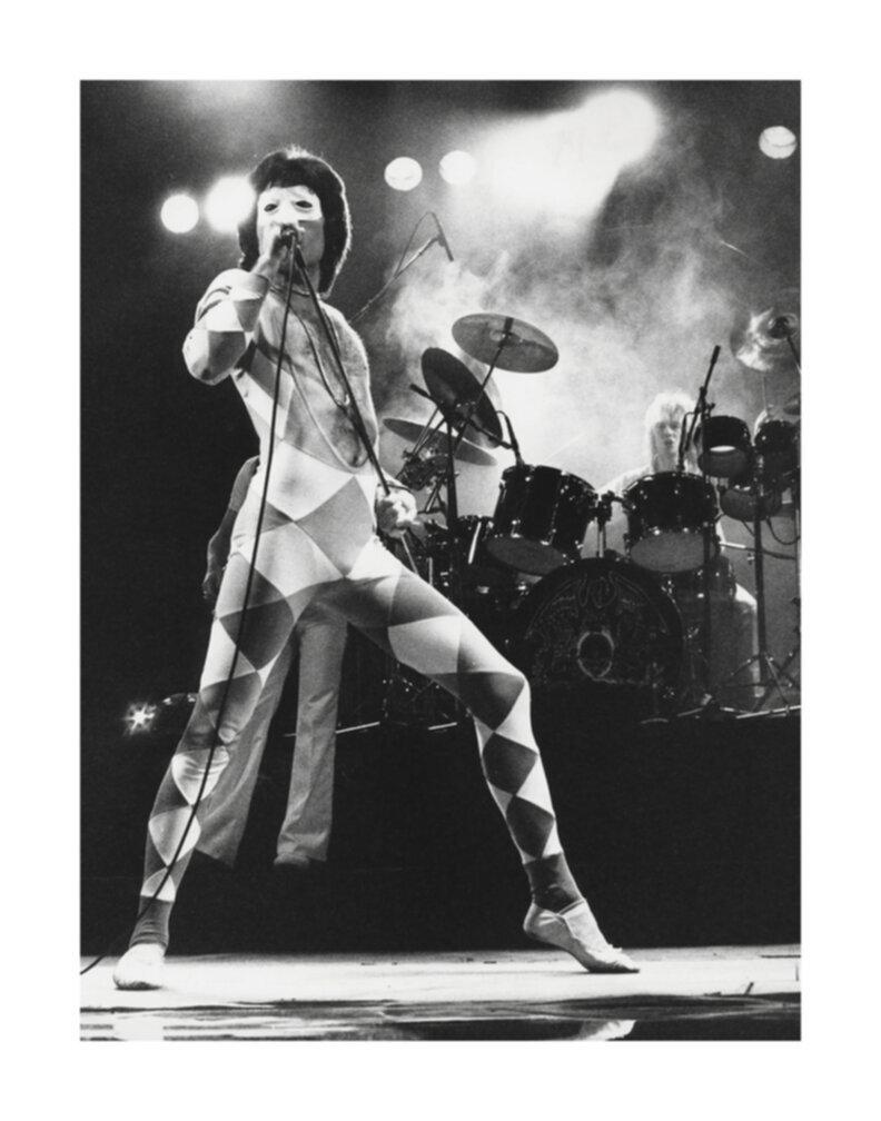 Unknown Black and White Photograph - Freddie Mercury: Queen Frontman on Stage