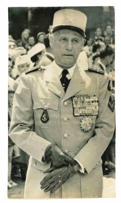 Retro French General Raoul Salan - Historical Photo  - 1960s