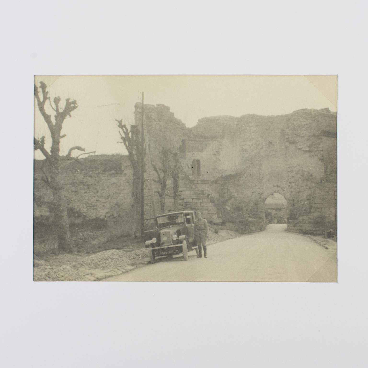 French Soldier nearby Paris, 1926 - Silver Gelatin Black and White Photography For Sale 1