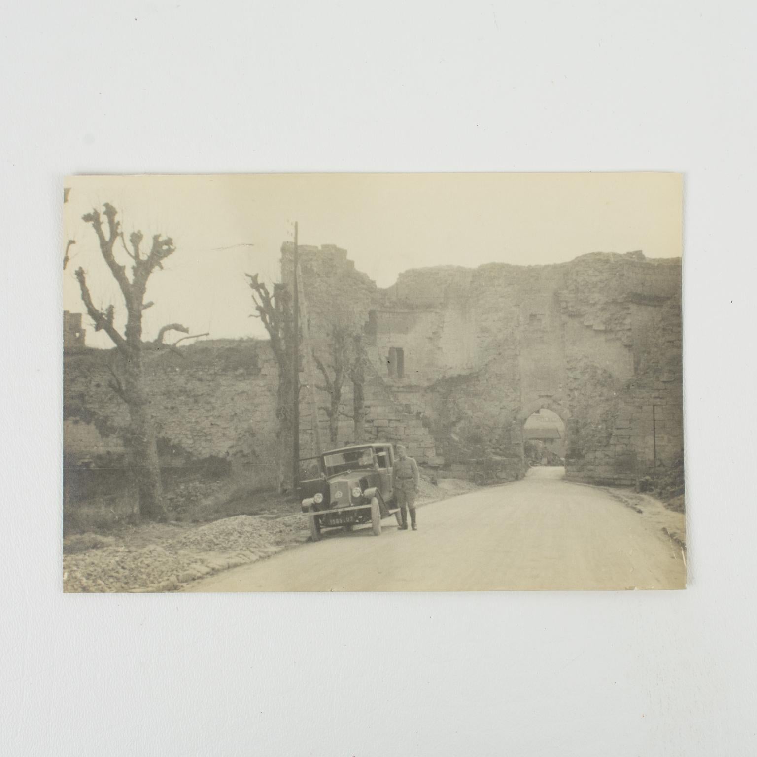 French Soldier nearby Paris, 1926 - Silver Gelatin Black and White Photography For Sale 2