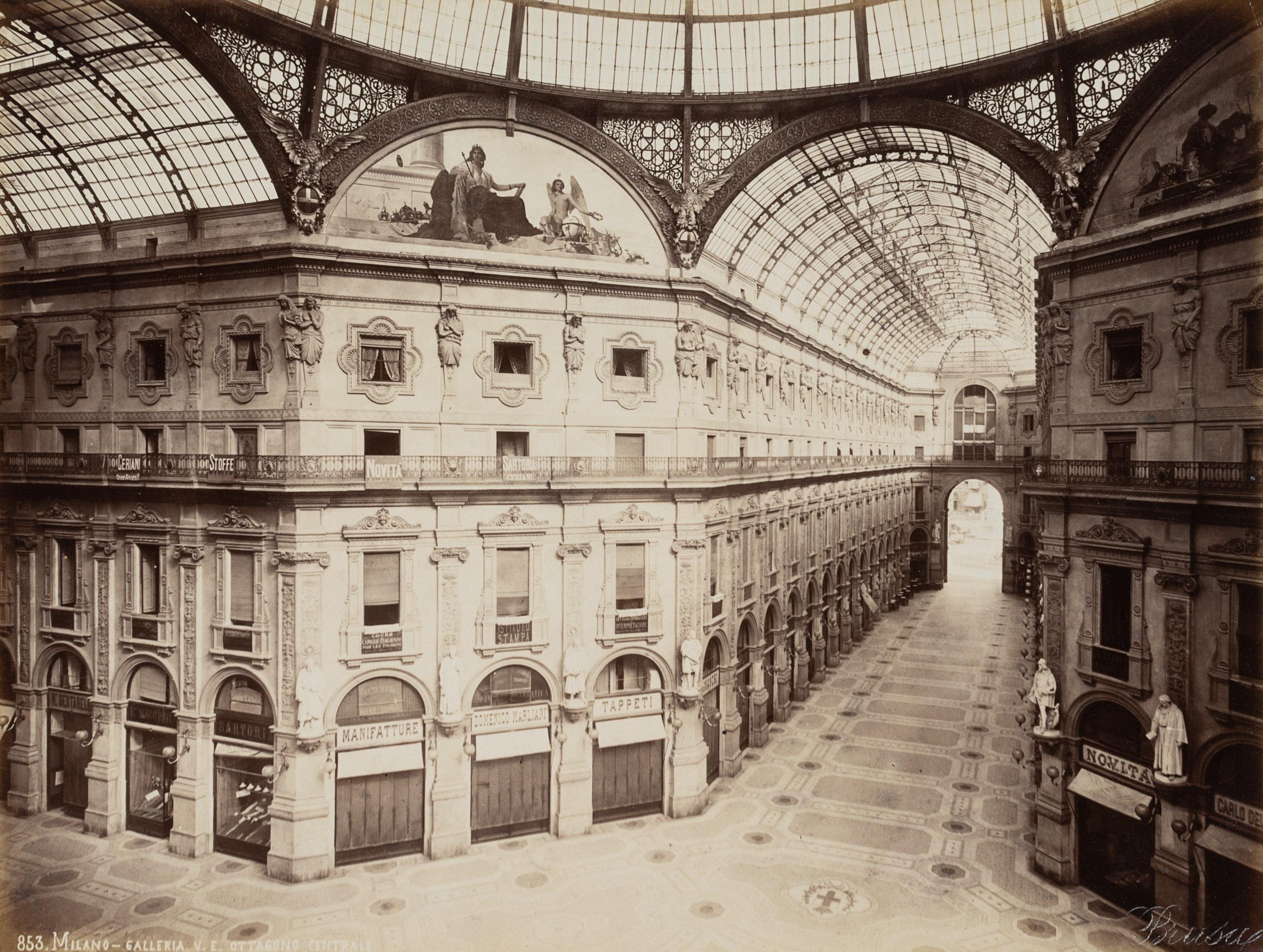 Landscape Photograph Giovanni Battista Brusa - Galleria Vittorio Emanuele II, Mailand
