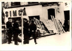 Gendarmes en garde, Algérie - Photographie vintage d'origine, milieu du 20e siècle