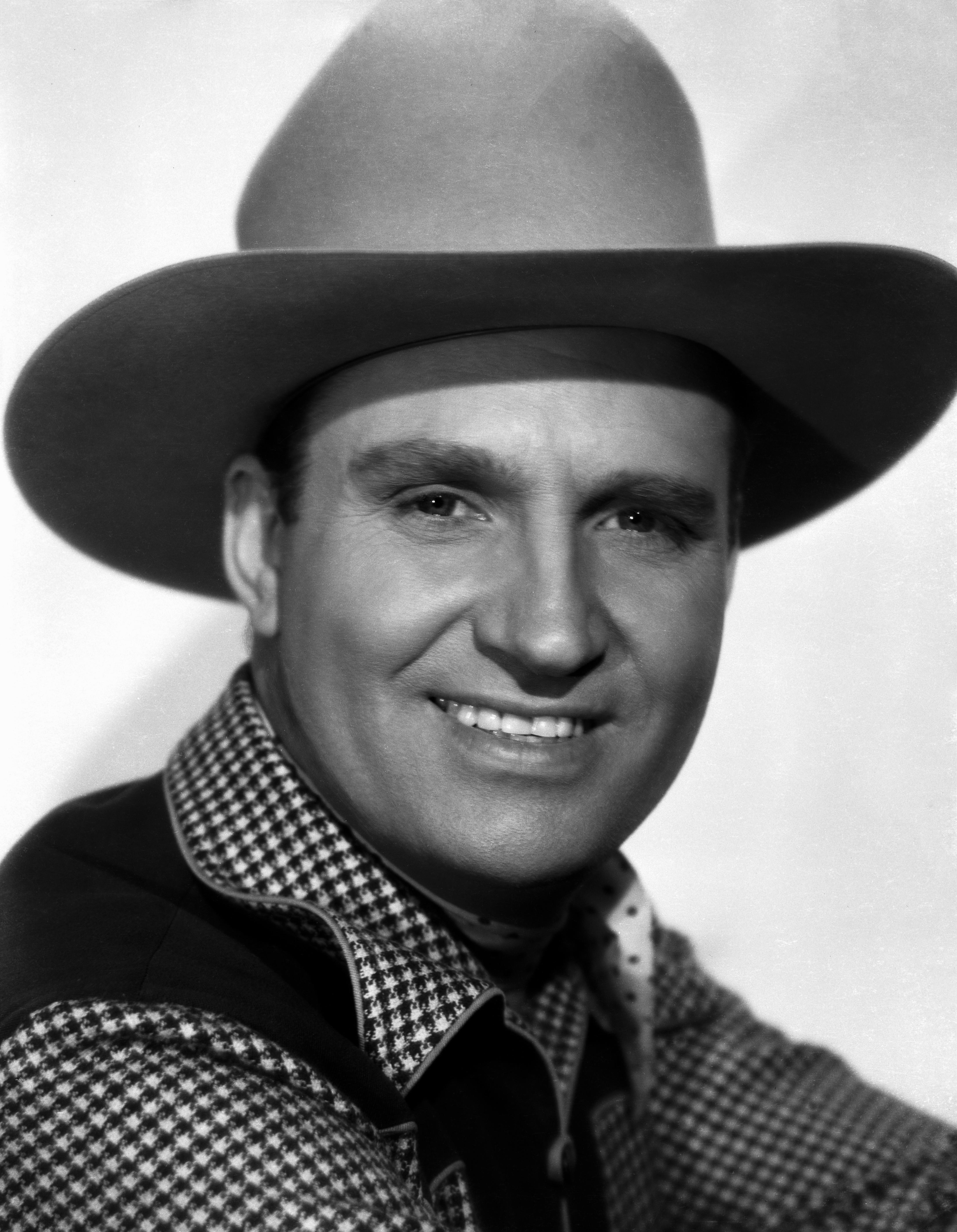 Unknown Portrait Photograph - Gene Autry Smiling Headshot Fine Art Print